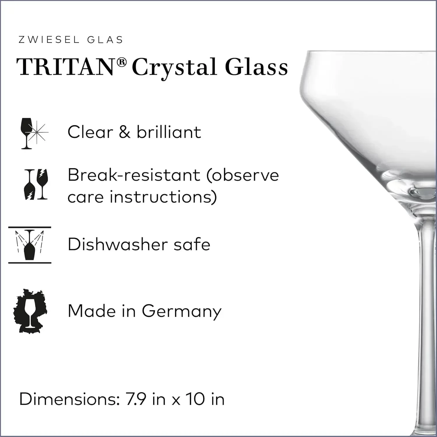 Pure Martini Glass (Set of 6), – обзор и цена Wine Glass Set Crystal